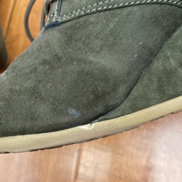 Mad Love Green Wedge Booties - Picture 7 of 7